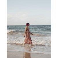 Seasalt Cornwall Pure Cotton Floral Midaxi Waisted Dress Multi