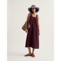 Seasalt Cornwall Pure Cotton Midi Shift Dress Brown