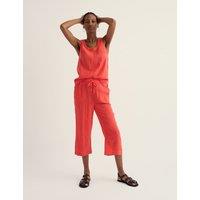 Seasalt Cornwall Pure Cotton Wide Leg Cropped Culottes Orange