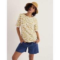 Seasalt Cornwall Pure Cotton Floral T-Shirt White Mix