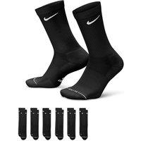 Nike 6 Pack Everyday Elevated Crew Socks Black