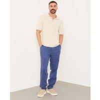 FatFace Tailored Fit Pure Linen Chinos Blue