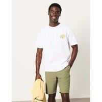 FatFace Pure Cotton Squeeze The Day Graphic T-Shirt White Mix