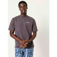 FatFace Pure Cotton Pools & Paradise Graphic T-Shirt Charcoal Mix