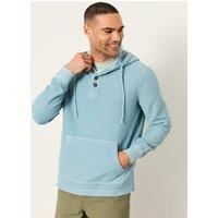 FatFace Pure Cotton Half Neck Hoodie Chambray
