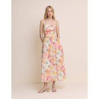 Nobody's Child Pure Cotton Floral Strapless Midaxi Dress Multi