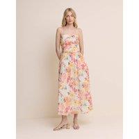 Nobody's Child Pure Cotton Floral Strapless Midaxi Dress Multi