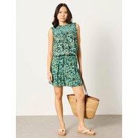 FatFace Floral Round Neck Blouse Teal Mix