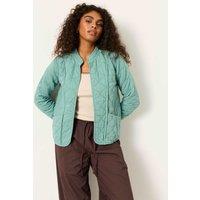 FatFace Pure Cotton Quilted Jacket Green