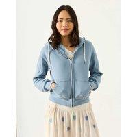 FatFace Pure Cotton Zip-Through Hoody Light Blue