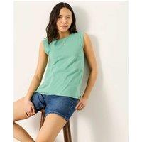 FatFace Pure Cotton Tank Top Green