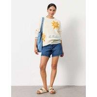 FatFace Cotton Rich Denim Shorts Blue Denim