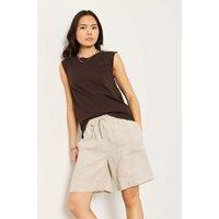 FatFace Pure Cotton Tank Top Chocolate