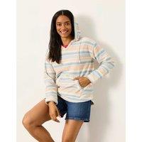 FatFace Pure Cotton Textured Striped Hoodie Multi