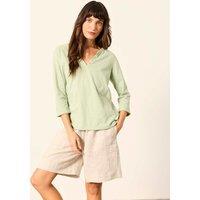 FatFace Pure Cotton V-Neck T-Shirt Green