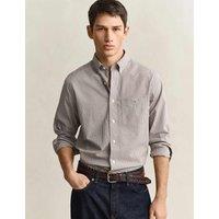 GANT Pure Cotton Poplin Gingham Oxford Shirt Taupe