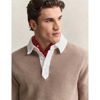 GANT Merino Wool Blend Knitted Rugby Shirt Taupe