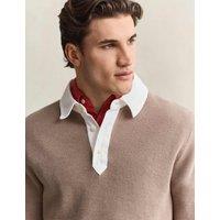 GANT Merino Wool Blend Knitted Rugby Shirt Taupe
