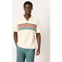 FatFace Pure Cotton Striped Polo Shirt Oatmeal Mix