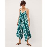 Monsoon Printed Wide Leg Jumpsuit Teal Mix