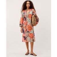 Monsoon Pure Cotton Floral Tunic Sage Mix