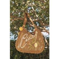 Monsoon Woven Embroidered Shoulder Bag Natural Mix