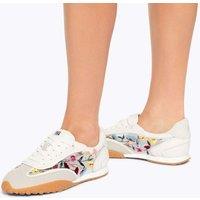 Kurt Geiger Lace-Up Floral Embroidery Trainers Multi