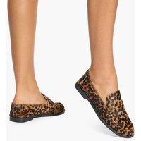 Kurt Geiger Leopard Print Loafers Brown Mix