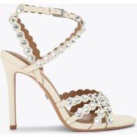 Kurt Geiger Studded Sparkle Stiletto Heel Sandals Light Cream