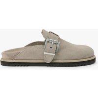 Kurt Geiger Suede Buckle Clogs Taupe