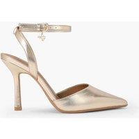 Kurt Geiger Ankle Strap Pointed Stiletto Heels Gold