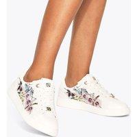 Kurt Geiger Leather Floral Embroidered Trainers Multi