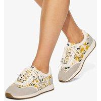 Kurt Geiger Suede Side Detail Trainers Gold Mix