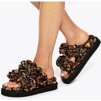 Kurt Geiger Floral Flat Sliders Multi