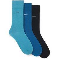 Boss 3 Pack Cotton Rich Socks Blue Mix