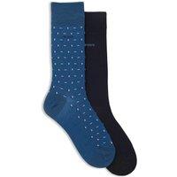 Boss 2 Pack Assorted Cotton Rich Socks Blue Mix