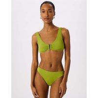 Whistles Textured Bikini Bottoms Green