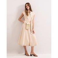 Phase Eight Lyocell Rich Belted Midi Shirt Dress Stone