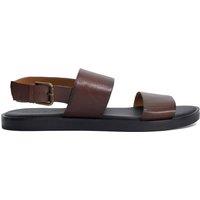 Dune London Leather Fisherman Sandals Brown