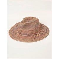 FatFace Striped Charm Detail Fedora Hat Multi