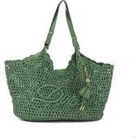 Dune London Raffia Beach Bag Green