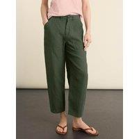 BAUKJEN Pure Linen Barrel Leg Khaki