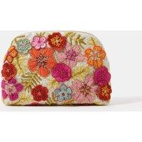 ACCESSORIZE Cotton Rich Beaded Floral Clutch Bag Multi