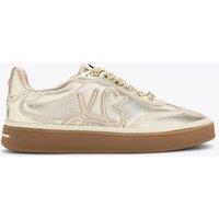 Kurt Geiger Leather Metallic Side Detail Trainers Gold