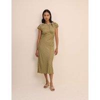 Nobody's Child Checked Midi Skater Dress Green