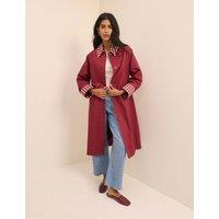 Nobody's Child Pure Cotton Longline Car Coat Burgundy