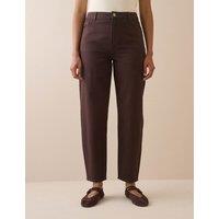Nobody's Child High Waisted Barrel Jeans Chocolate