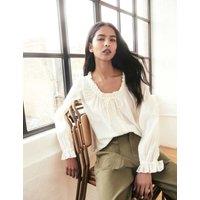 Nobody's Child Pure Cotton Broderie Scoop Neck Blouse White