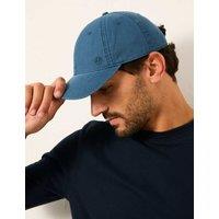 FatFace Pure Cotton Herringbone Baseball Cap Blue