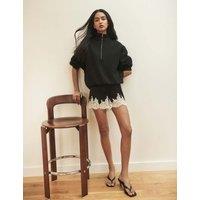 Nobody's Child Lace Trim Shorts Black